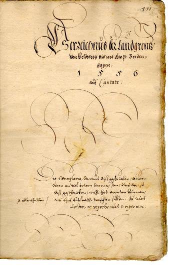 Verzeichnis der Landesgrenze mit Brandenburg zwischen dem Amt Feldberg und dem Amt Wredenhagen, 1556 Verzeichnis der Landesgrenze mit Brandenburg zwischen dem Amt Feldberg und dem Amt Wredenhagen, 1556