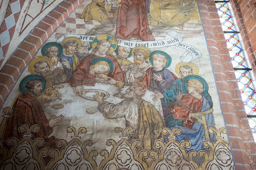 Abb. 12.  Lohmen, Lkr. Rostock, Dorfkirche, Darstellung des Abendmahls. 