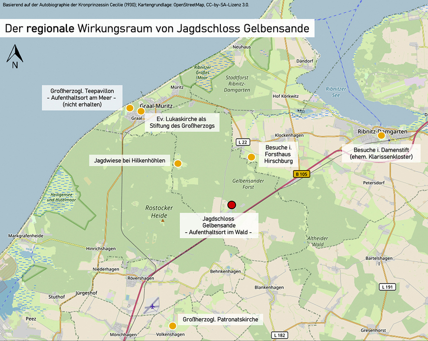 Download: Abb. 21. Gelbensande, Lkr. Rostock, Der Wirkungsraum des Denkmals geht dabei weit über die Grenzen des Gelbensander Forstes hinaus. (LAKD-MV, LD, J. Müller, 2023) Abb. 21. Gelbensande, Lkr. Rostock, Der Wirkungsraum des Denkmals geht dabei weit über die Grenzen des Gelbensander Forstes hinaus.