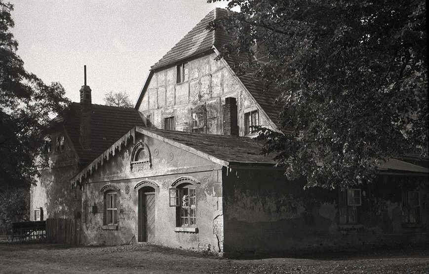 Abb. 7. Wolkow, Lkr. Mecklenburgische Seenplatte, Gutshaus, Giebelseite, Oktober 1963 