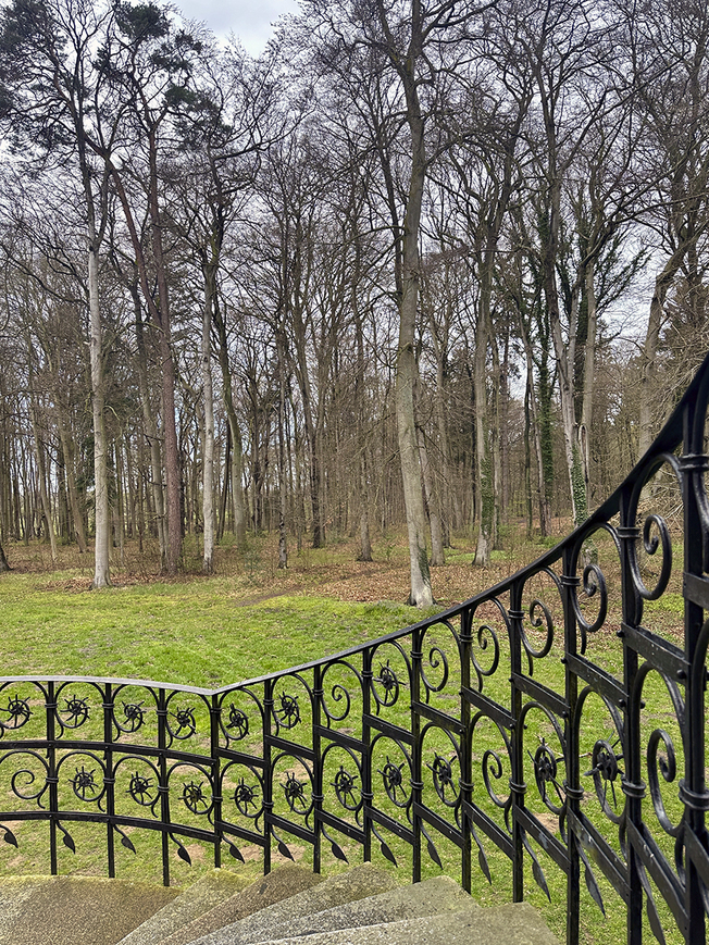 Download: Abb. 16. Gelbensande, Lkr. Rostock, Zahlreiche in den Garten führende Treppen stellen intentionale Verbindungen zur umgebenden Landschaft her. Insbesondere von den Treppenpodesten ergeben sich Sichtachsen, die nicht durch störendes Mobiliar verstellt werden sollten. (LAKD-MV, LD, J. Müller, 2023) Abb. 16. Gelbensande, Lkr. Rostock, Zahlreiche in den Garten führende Treppen stellen intentionale Verbindungen zur umgebenden Landschaft her. Insbesondere von den Treppenpodesten ergeben sich Sichtachsen, die nicht durch störendes Mobiliar verstellt werden sollten.