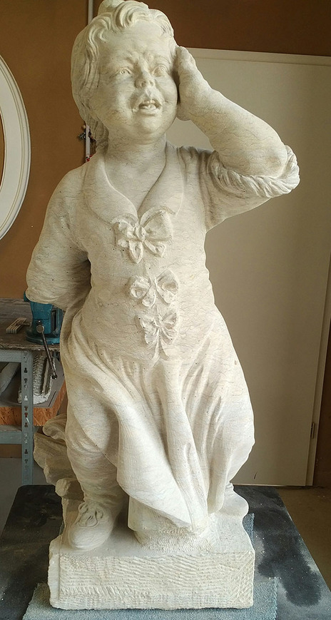 Abb. 13. Magnus Kleine-Tebbe, Allegorie des Winters, Rekonstruktion der Skulptur von C.F.L. Lücke kurz vor der Fertigstellung, 2020. 