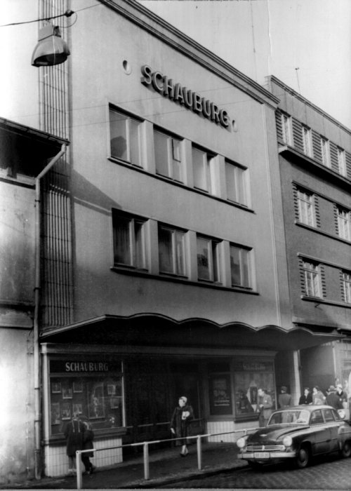 Fassade der Schauburg in den 1960er Jahren 