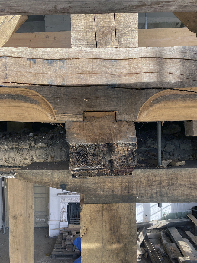 Abb. 16. Groß Salitz, Lkr. Nordwestmecklenburg, Gutshaus, Südfassade, Detail, September 2023. 