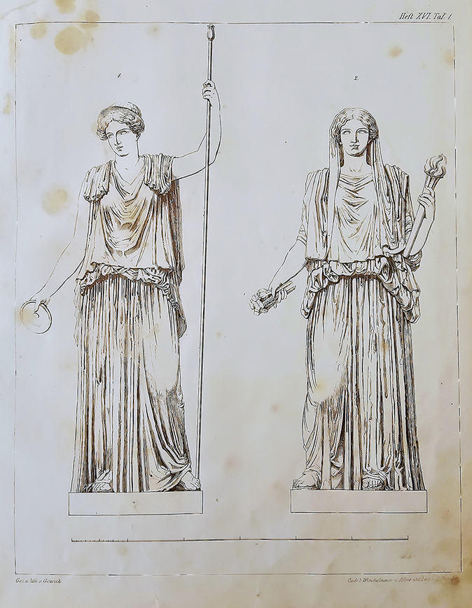 Download: Abb. 03. Moritz Geiss, Zinkguss-Ornamente nach Zeichnungen von Schinkel, Stüler, Persius, Schadow, Strack, Knoblauch, Stier und Anderen sowie Statuen und Sculpturen nach antiken und modernen Modellen ausgeführt und gegossen in der Zinkgießerei für Architektur von M. Geiss in Berlin, Heft 16, Blatt 1, Juno und Ceres, Berlin 1863. Abb. 03. Moritz Geiss, Zinkguss-Ornamente nach Zeichnungen von Schinkel, Stüler, Persius, Schadow, Strack, Knoblauch, Stier und Anderen sowie Statuen und Sculpturen nach antiken und modernen Modellen ausgeführt und gegossen in der Zinkgießerei für Architektur von M. Geiss in Berlin, Heft 16, Blatt 1, Juno und Ceres, Berlin 1863.