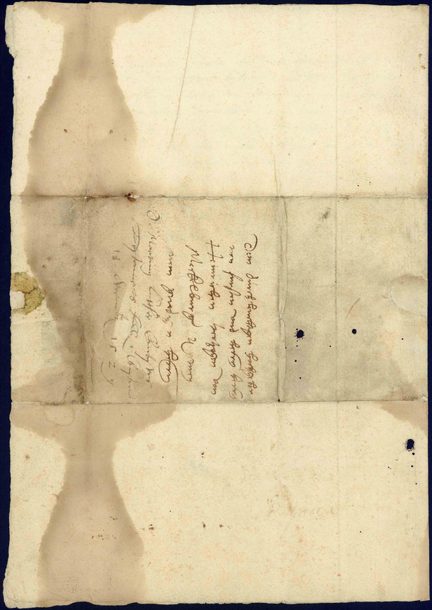 Download: Brief Martin Luthers an Herzog Heinrich V. von Mecklenburg, Rückseite und Adresse Brief Martin Luthers an Herzog Heinrich V. von Mecklenburg, Rückseite und Adresse