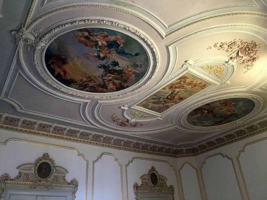 Abb. 7. Hansestadt Stralsund, Mühlenstraße 7, Obergeschoss, Saal, Decke, 2024. 