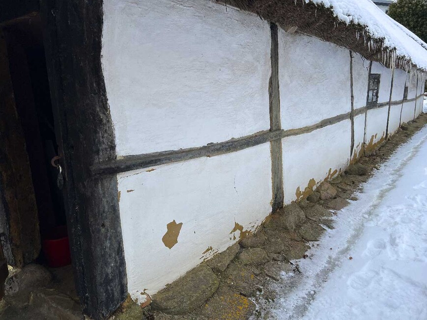 Abb. 5. Göhren, Lkr. Vorpommern-Rügen, Thiessower Str. 7, Rookhus, Nordwand, Fachwerkständer, 2026. 