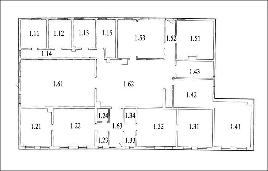 Download: Abb. 12. Wolkow, Lkr. Mecklenburgische Seenplatte, Gutshaus, Grundriss EG (gezeichnet Karl-Heinz Schrecker) Abb. 12. Wolkow, Lkr. Mecklenburgische Seenplatte, Gutshaus, Grundriss EG