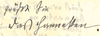 Brief von Johanna Wolff an Paul Wertheimer vom 24.08.1936, signiert mit „Das Hanneken“, Titel ihres größten literarischen Erfolges aus dem Jahr 1912; Foto: Landesbibliothek