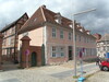 Schwerin, Schelfmarkt 1, denkmalgeschütztes Fachwerkpalais, 18. Jahrhundert, Foto: LAKD M-V/LD, J. Schirmer, 2023.