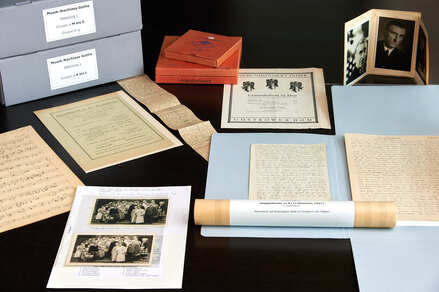 Materialien aus dem Nachlass des Landeskirchenmusikdirektors Georg Gothe; Foto: V. Ruppel