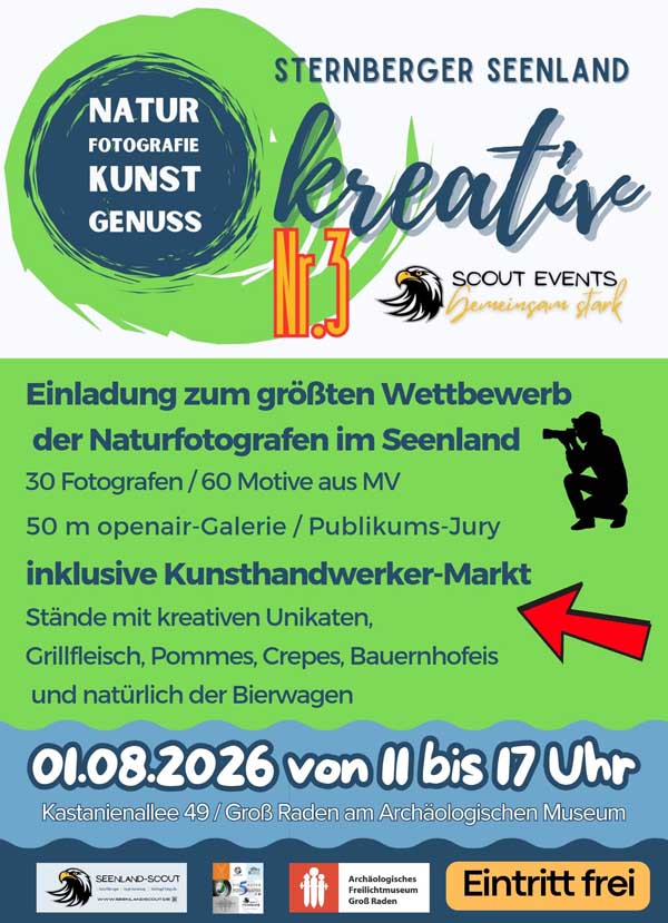Flyer Sternberger Seenland kreativ