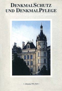 Cover Denkmalschutz und Denkmalpflege in Mecklenburg-Vorpommern Heft 1