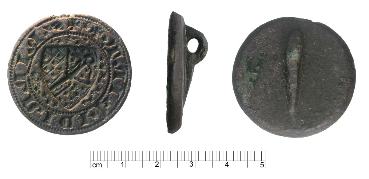 Abbildung 1: Dambeck bei Röbel, Lkr. Mecklenburgische Seenplatte. Siegelstempel des Hinricus (Heinrich) Kint, zweite Hälfte des 13. bis erste Hälfte des 14. Jahrhunderts.