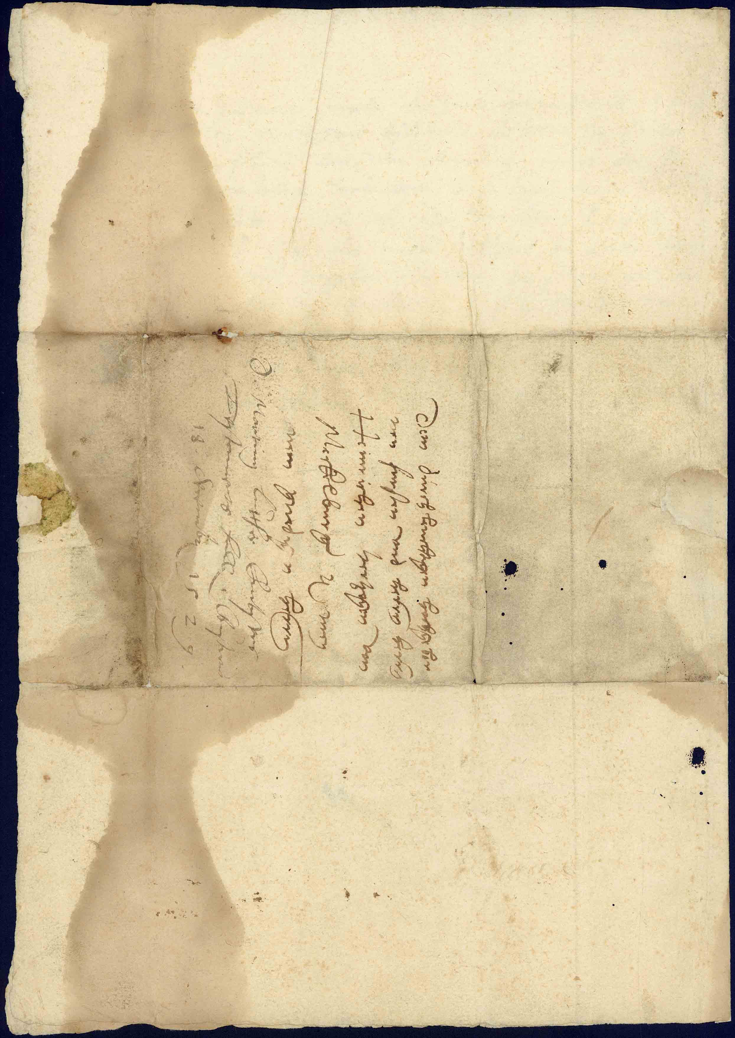 Brief Martin Luthers an Herzog Heinrich V. von Mecklenburg - Rückseite und Adresse