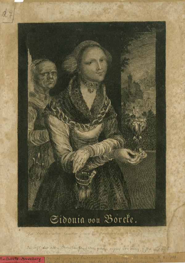 Bild 2: Doppelportrait der Sidonia von Borcke. Landesarchiv Greifswald Rep. 38 Borcke Nr. 104 d 7.