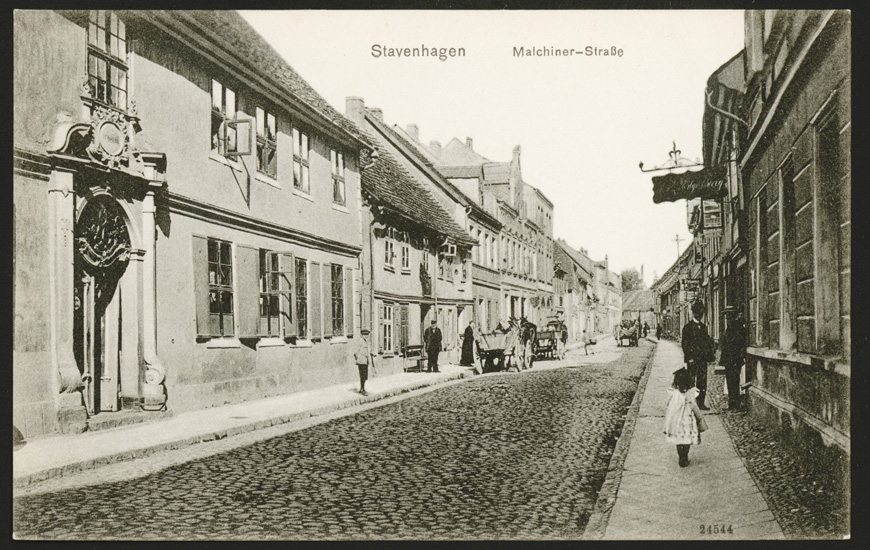 Malchiner Straße in Stavenhagen, Postkarte (LHAS, 13.2-1/1, Stavenhagen Nr. 13)