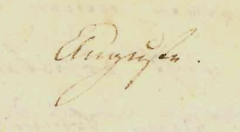Unterschrift Augustes