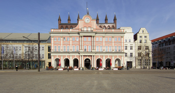 Hansestadt Rostock, Rathaus. (Interner Link: Öffentliche Bauten)