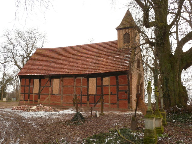 Hildebrandshagen, Fachwerkkirche, Nordansicht Foto: LAKD MV/LD; J. Amelung Hildebrandshagen, Fachwerkkirche, Nordansicht