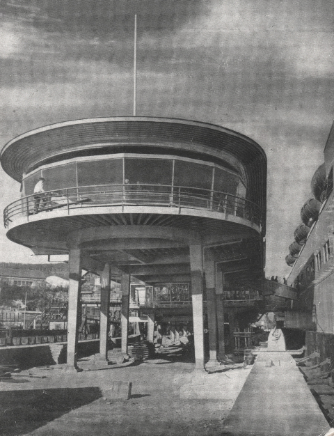 Sassnitz, Stadthafen, Landungsplattform, Südwestseite Foto: TWZ 1961, Titelbild Sassnitz, Stadthafen, Landungsplattform, Südwestseite